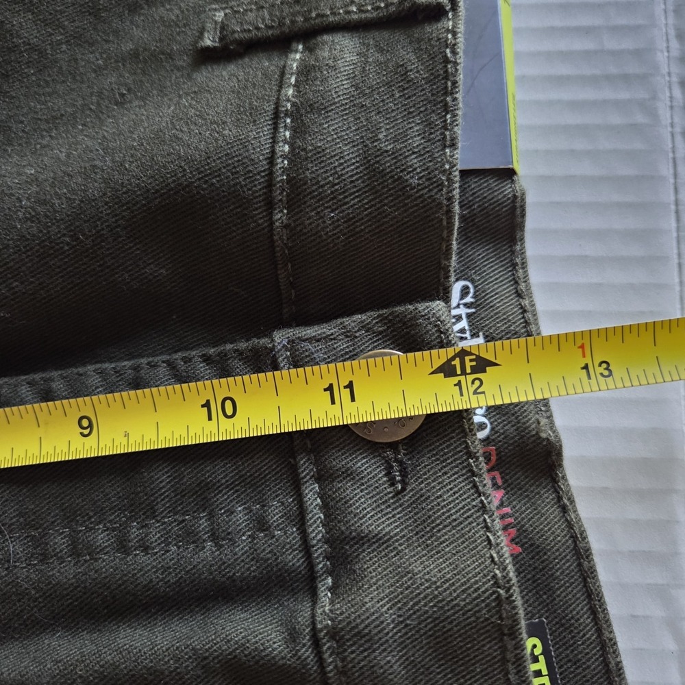 NEW Style & Co Denim Tummy Control Jeans Hi-Rise Straight Leg Olive Green 14 - Picture 15 of 15